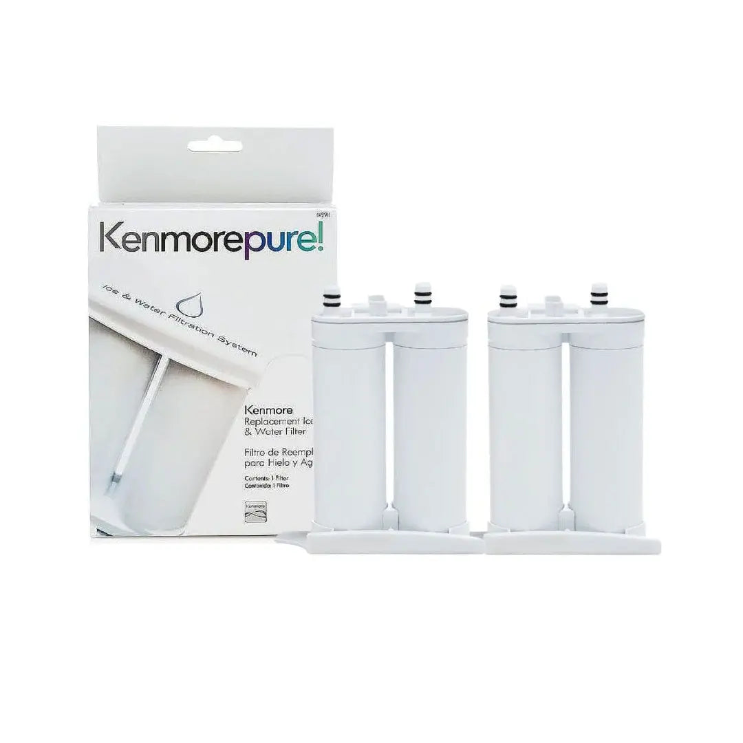 2 pack Kenmore 9911 refrigerator water filters with KenmorePure box – reduces lead, chlorine, and odor